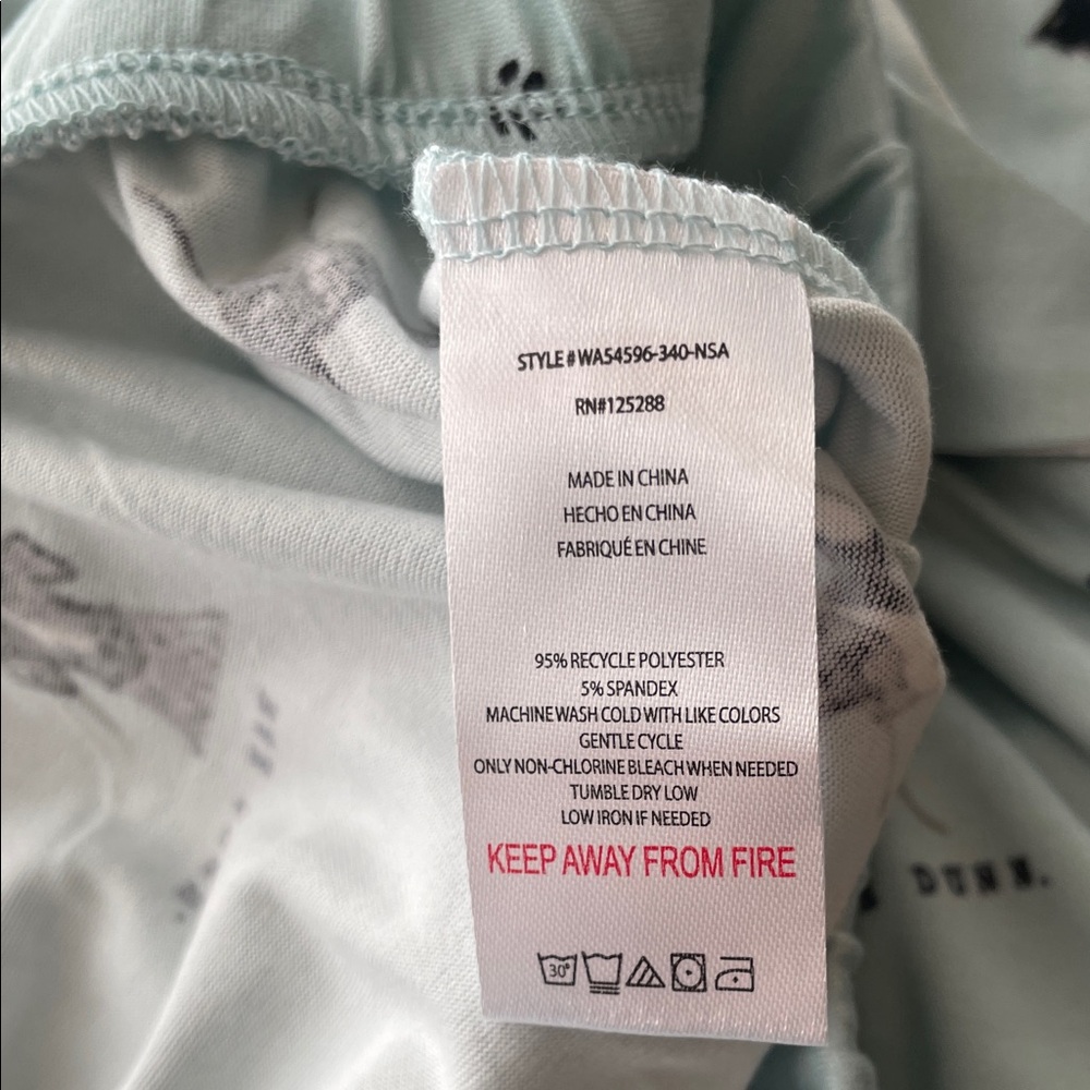 Rae Dunn Women’s Mint Green Dog Print Pajama Set Size M NWT - Picture 7 of 8